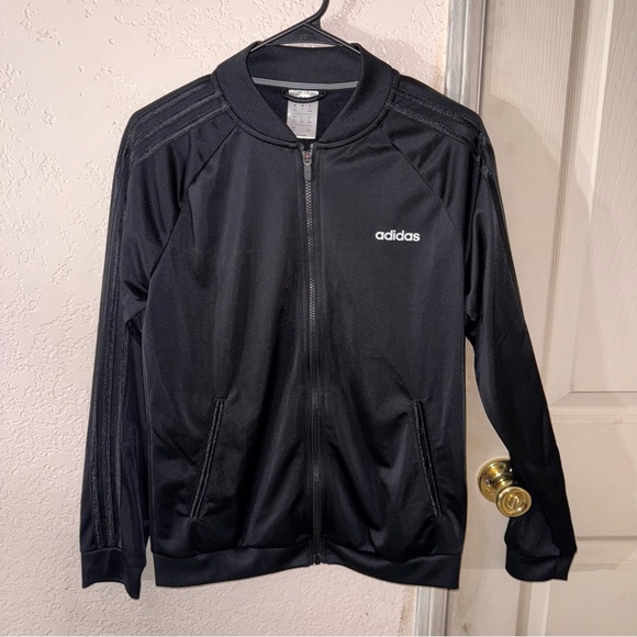 Adidas Women’s Black Track Jacket Size Medium - Picture 8 of 10